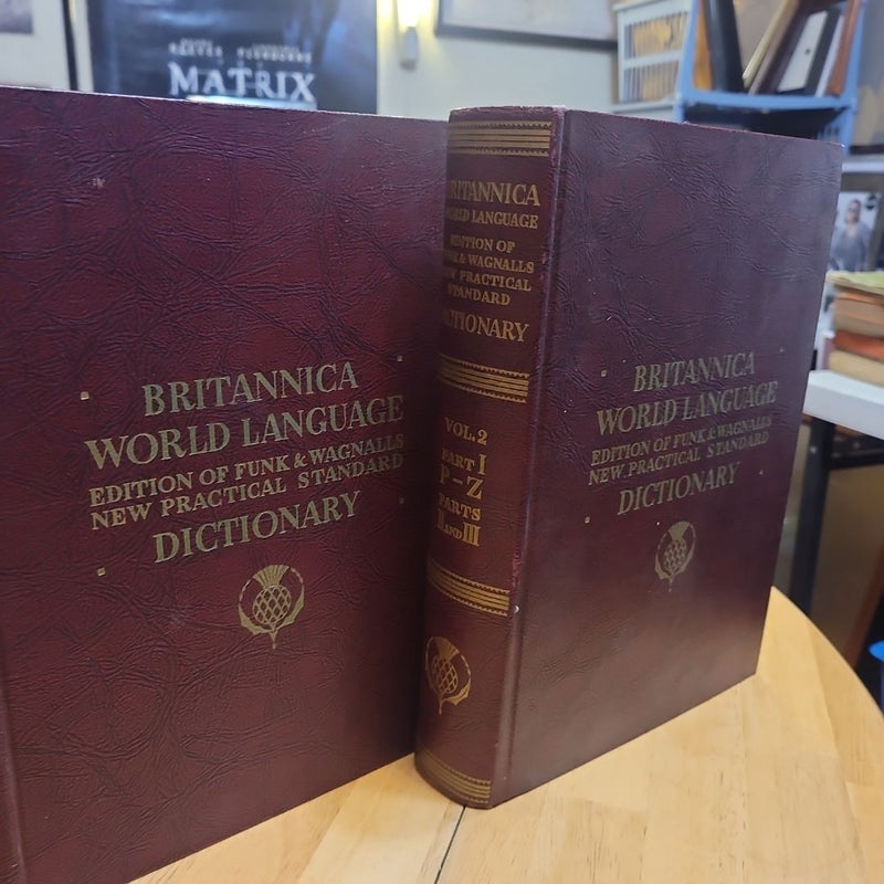 1954 vintage Britannica World Language Dictionary 