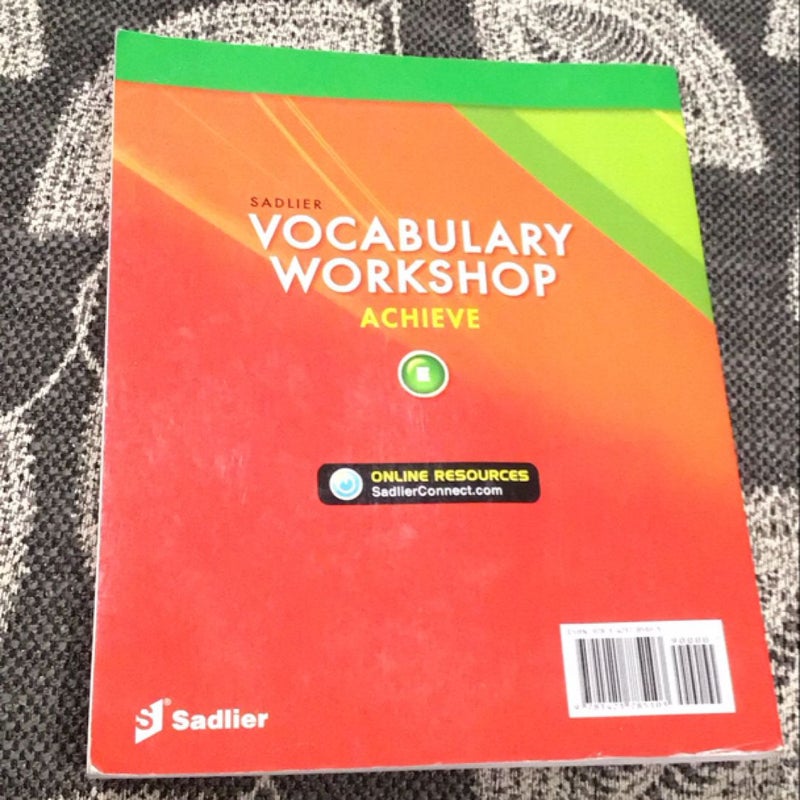 Sadlier Vocabulary Workshop Achieve - Level E