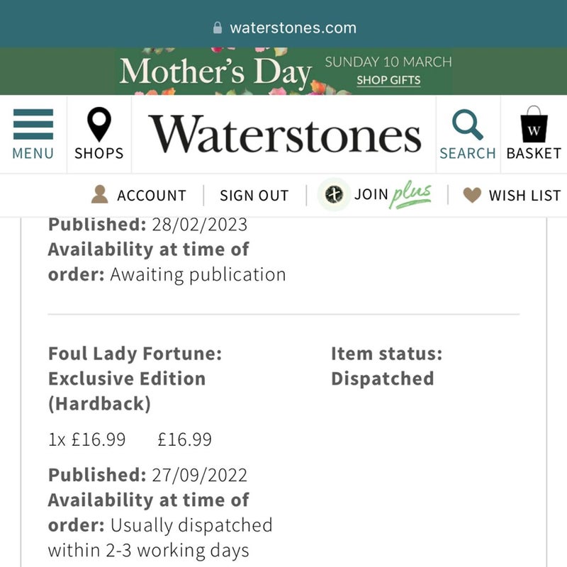 Waterstone Exclusive Foul Lady Fortune