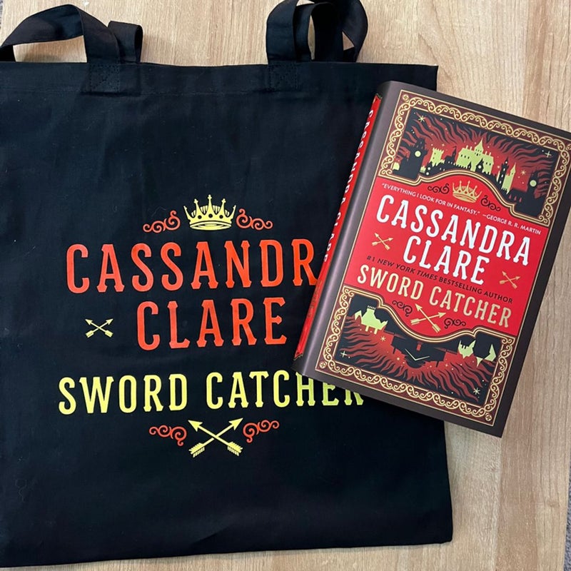 HAND SIGNED Sword Catcher by Cassandra Clare and Book Tote
