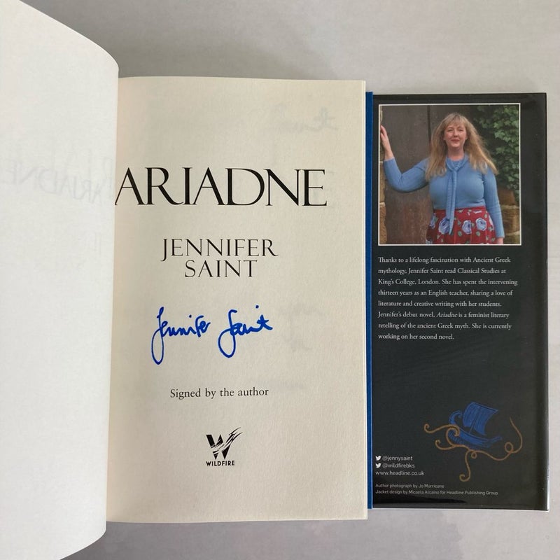 ARIADNE SIGNED X2 & LINED Waterstones Edition 1st/1st RARE OOP