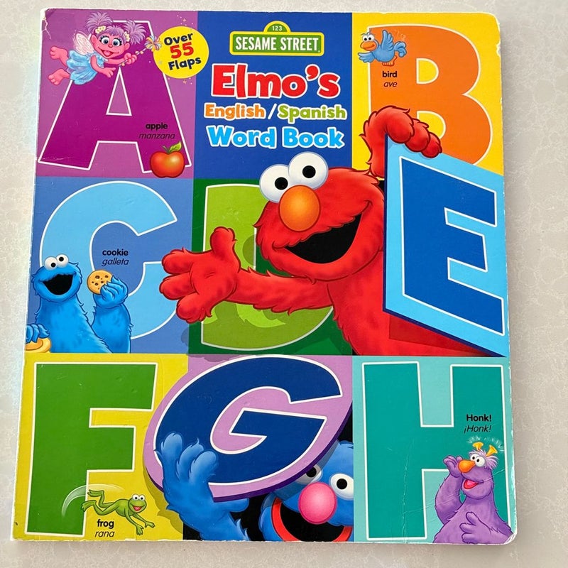 Sesame Street: Elmo's Word Book: an English/Spanish Flap Book