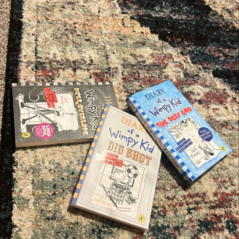 Diary of a Wimpy 3 books the deep end, Diper Overlode and Big shot