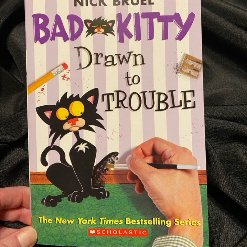 Bad Kitty Drawn in Trouble