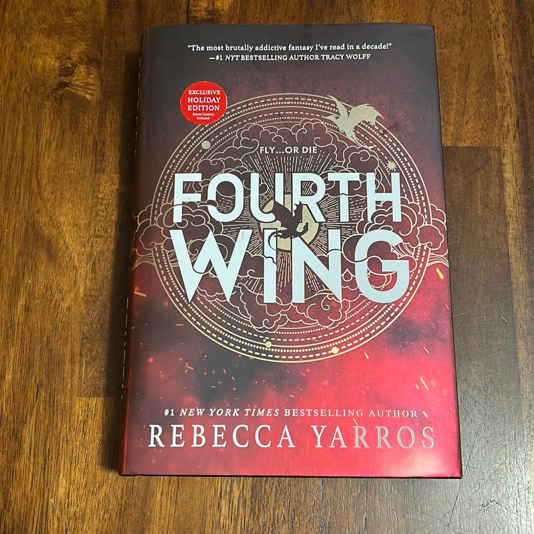 Fourth Wing (Holiday Edition/Black Sprayed Edges) by Rebecca Yarros,  Hardcover | Pangobooks