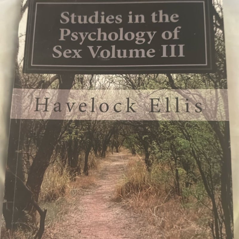 Studies in the Psychology of Sex Volume III