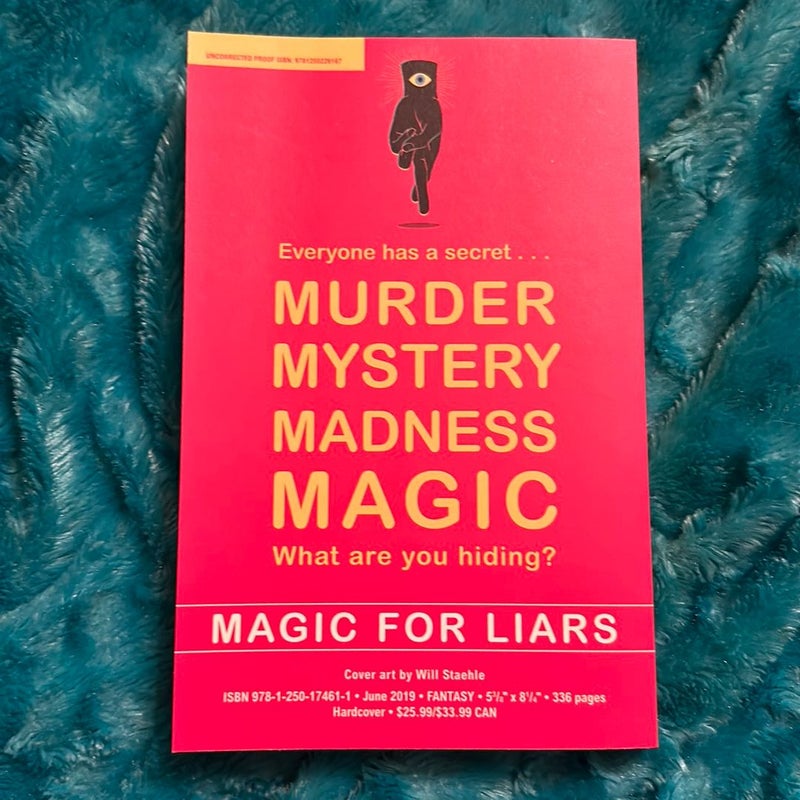 ADVANCE READER’S EDITION ARC Magic for Liars