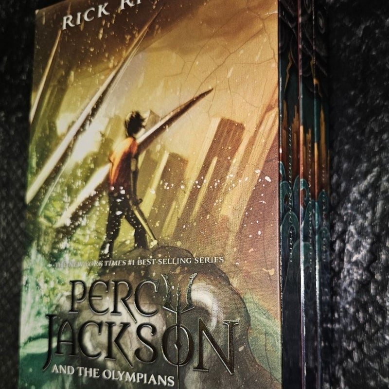 Percy Jackson and the Olympians 3 Book Paperback Boxed Set with New Covers