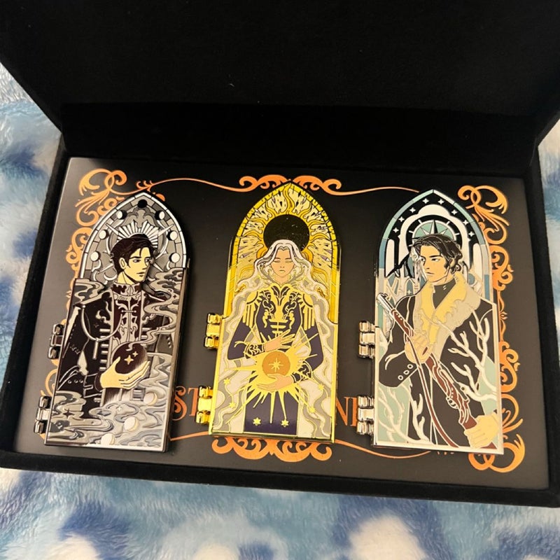 Shadow and Bone Owlcrate Exclusive Enamel Pin Set