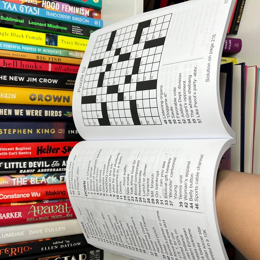 Funster crossword puzzle book for adults by charles timmerman, funster