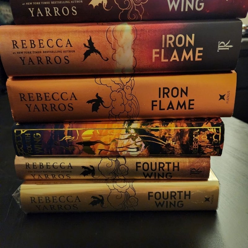 Fourth wing iron flame 1st edition mix by Rebecca yarros