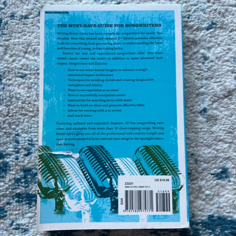 Writing Better Lyrics by Pat Pattison