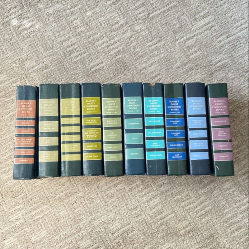 Muted Rainbow Reader’s Digest Condensed Books 