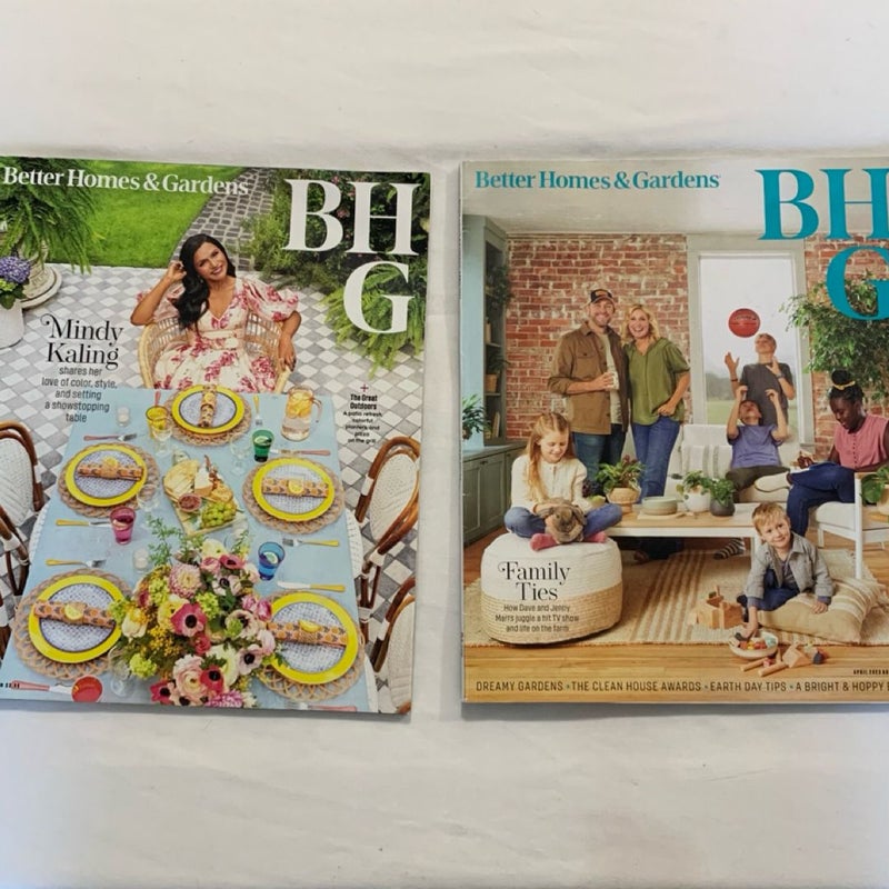 Better Homes & Gardens “Mindy Kaling & Dave Jenny Marrs” April & June 2023 Magazines