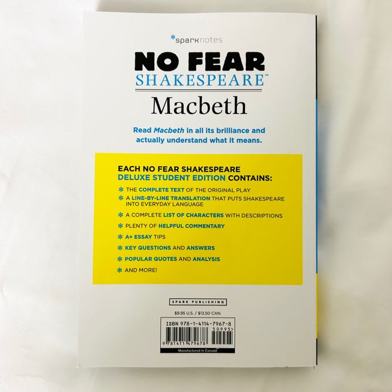 Macbeth: No Fear Shakespeare Deluxe Student Edition