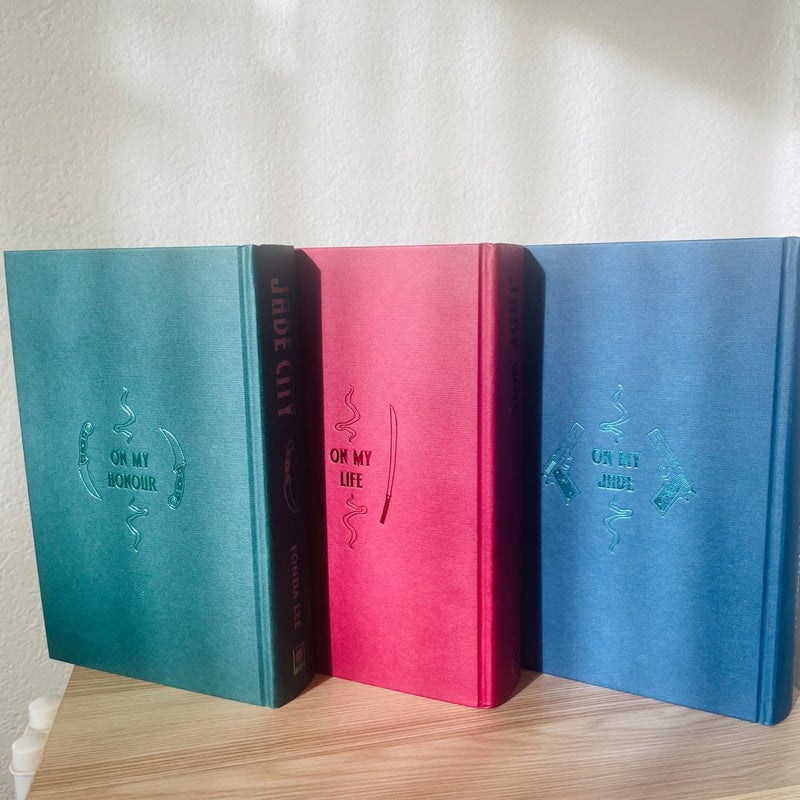 Illumicrate Jade City Jade War Jade Legacy Green Bone Saga by Fonda Lee Signed