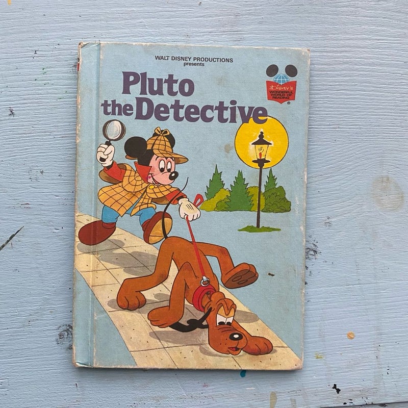 80s Vintage Disney Pluto the Detective Picture Book