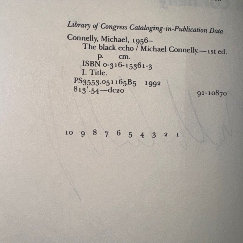 The Black Echo SIGNED 