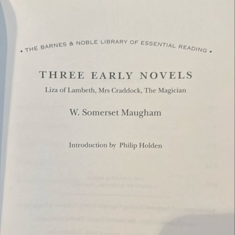 Three Early Novels