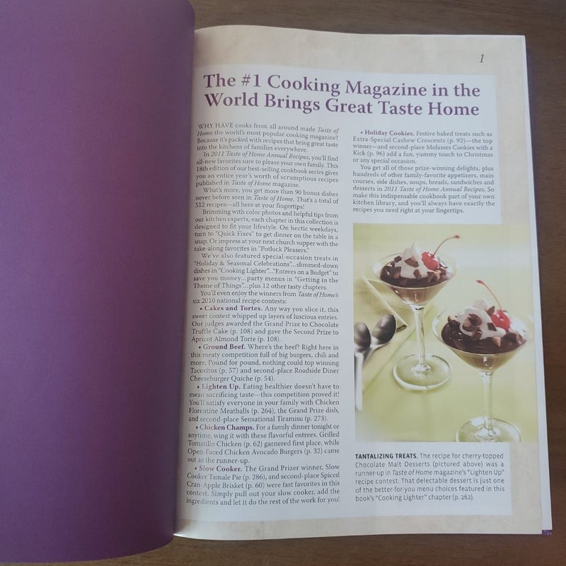 2011 Taste of Home Annual Recipes Cookbook