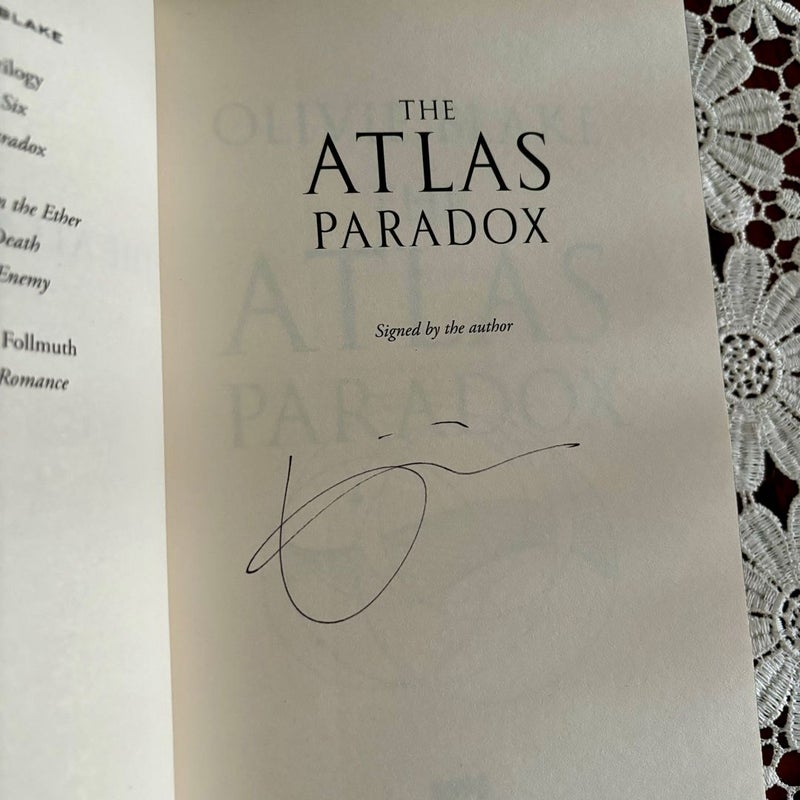 The Atlas Paradox - signed Waterstones edition