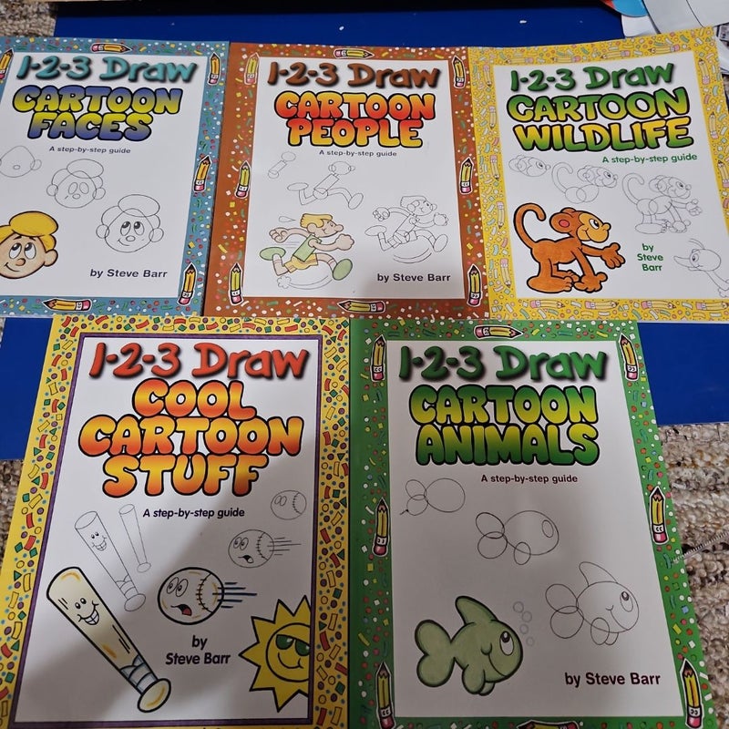 1-2-3 DRAW Cartoons 5-Pack