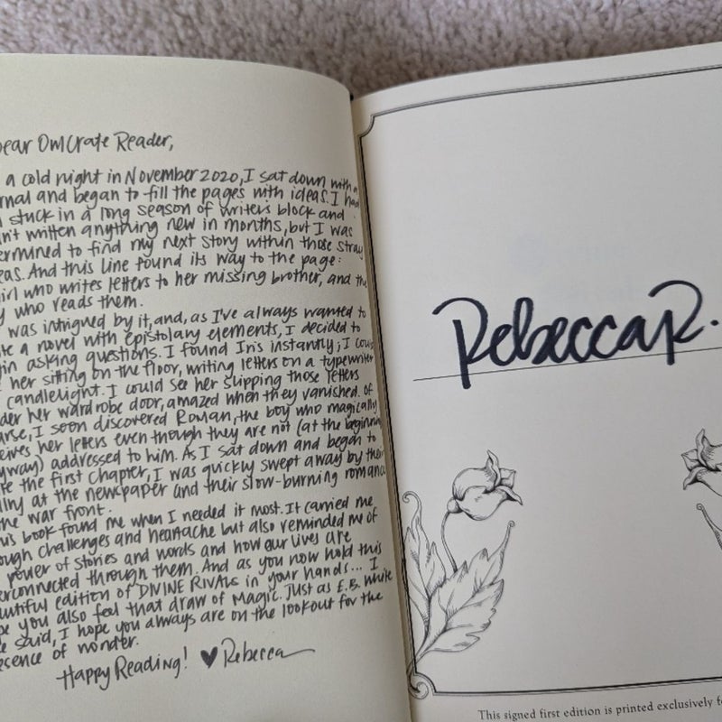 Divine Rivals OwlCrate Special Edition Signed