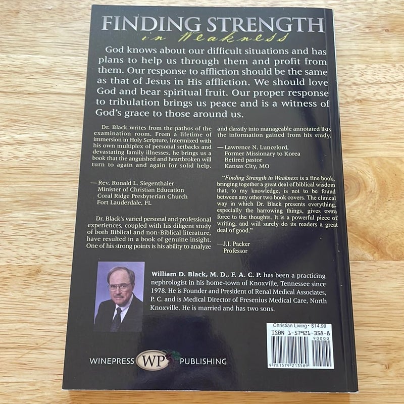 Finding Strength in Weakness (an autographed copy)