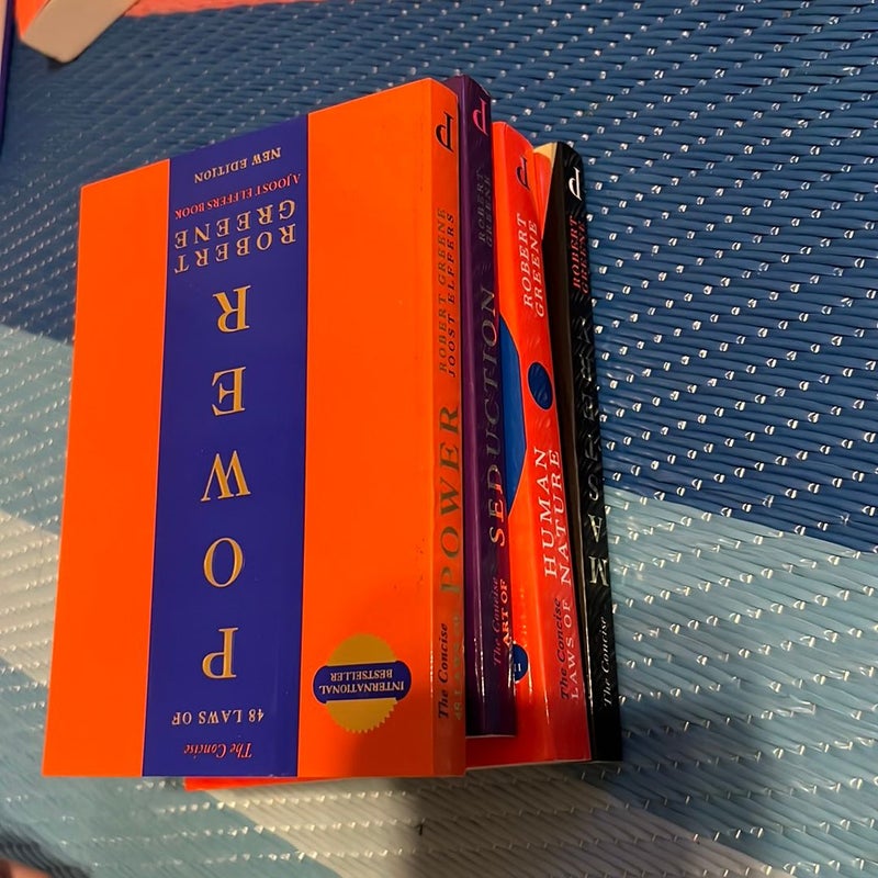 Robert Greene Collection 4 Books Set (The Art of Seduction, Mastery, The Concise 48 Laws of Power, The Laws of Human Nature)