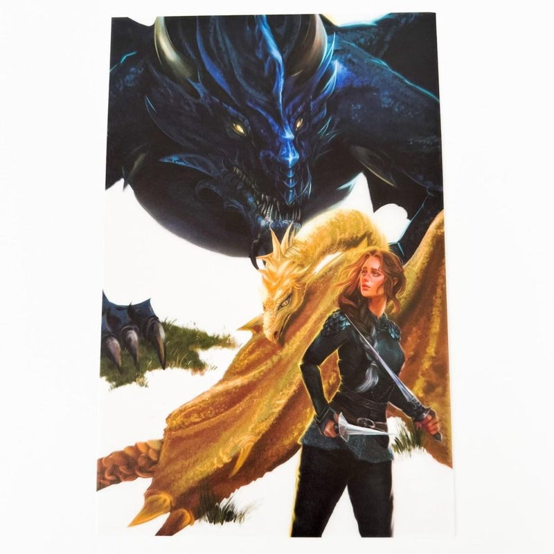 Fourth Wing (Holiday Edition) and Iron Flame (First Edition/First Printing) - includes PAGE OVERLAYS!