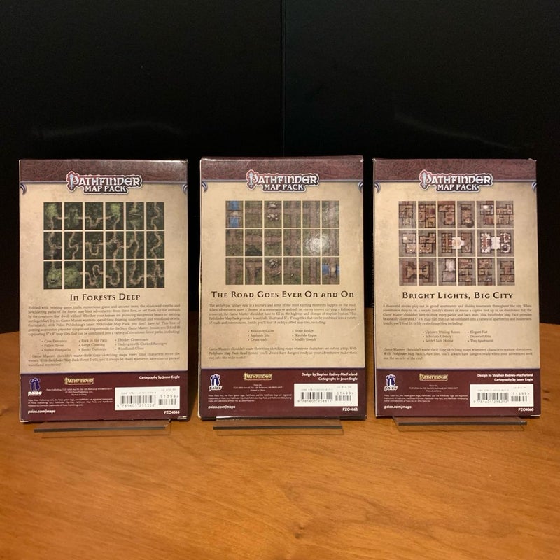 Pathfinder Map Pack Lot: Forest Trails, Road System, Urban Sites
