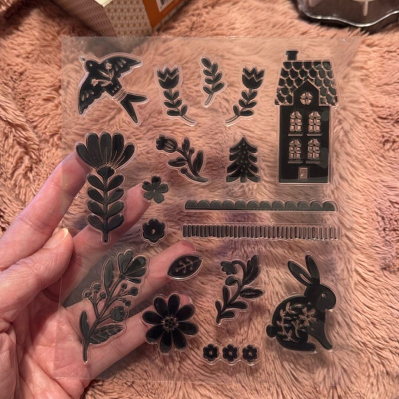 Acrylic Stamps & Ink Pad - Archer & Olive