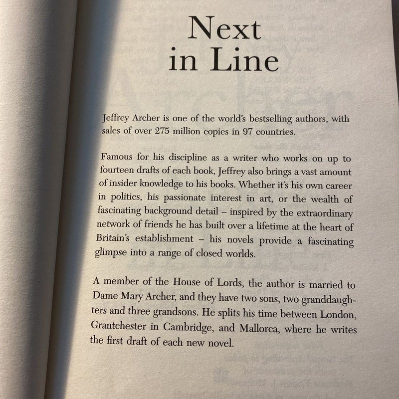Next in Line (William Warwick Novels)