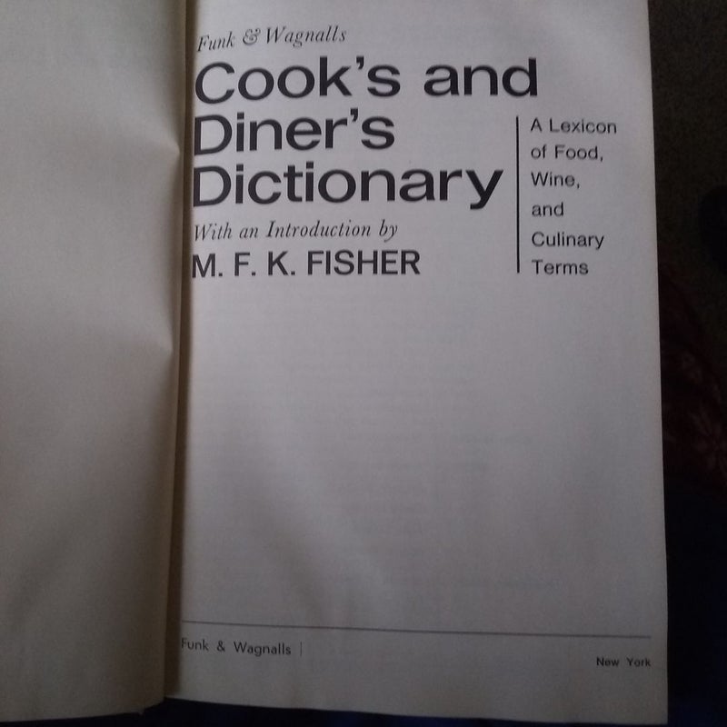 Cook's and Diner's Dictionary 