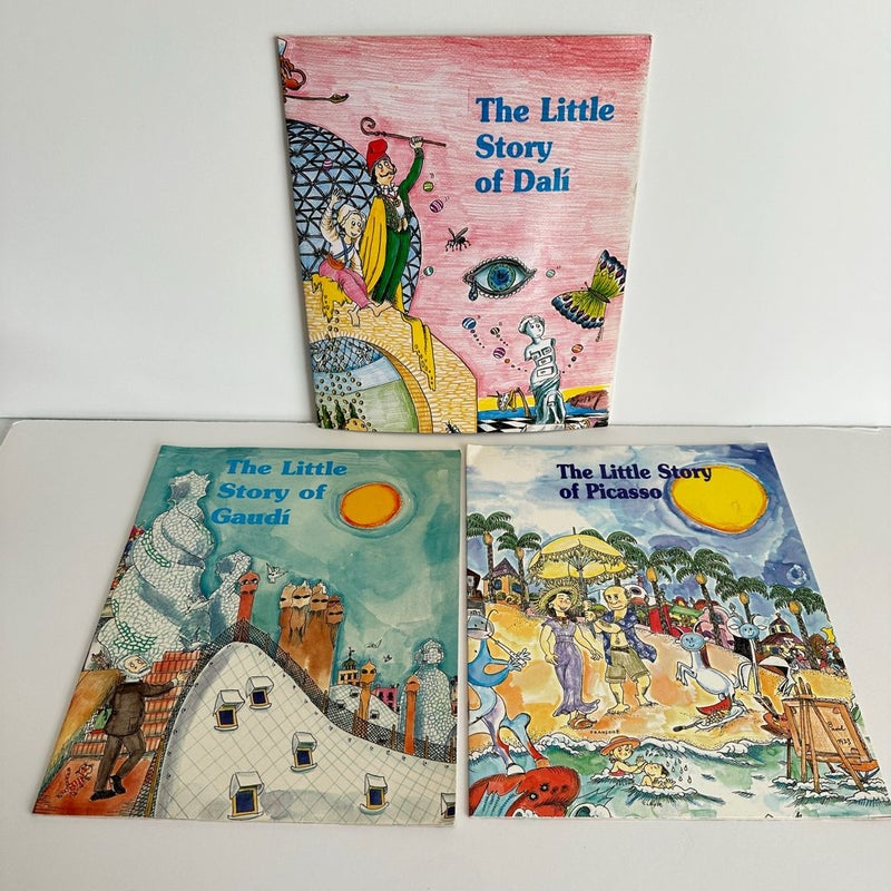 The Little Story of Dali, Gaundi and Picasso, book bundle, 3 books