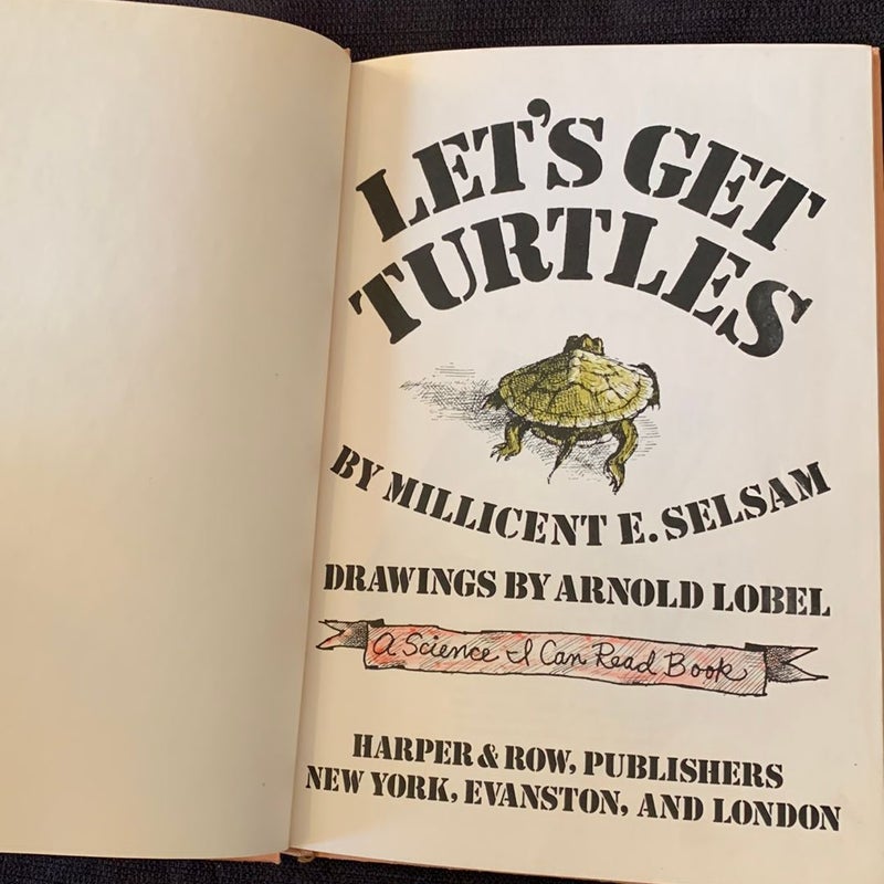 Let’s Get Turtles antique illustrated children’s book 1965