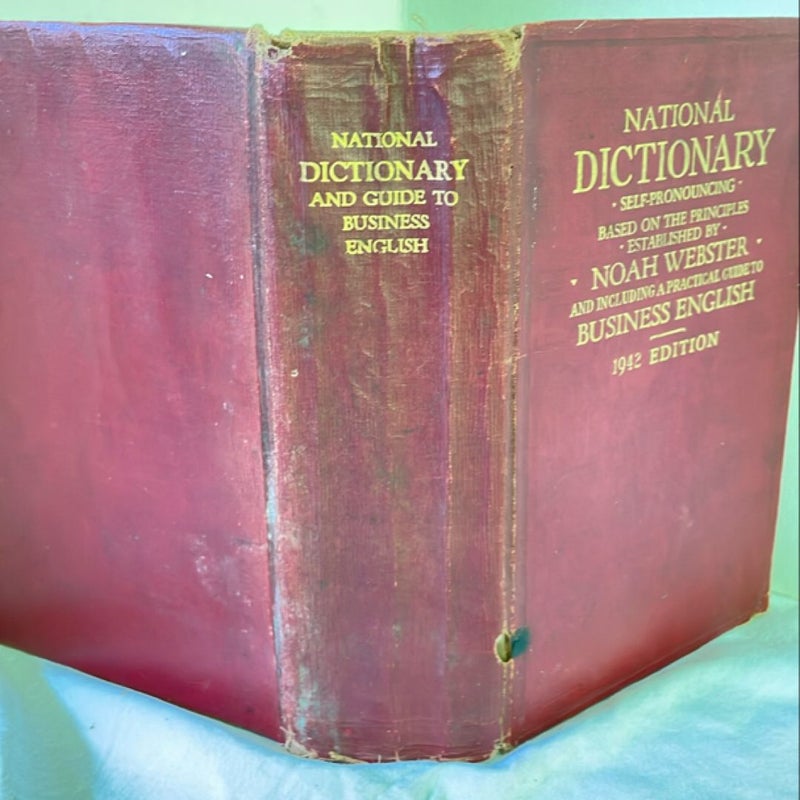 National Dictionary - Self-Pronouncing - 1942 Edition