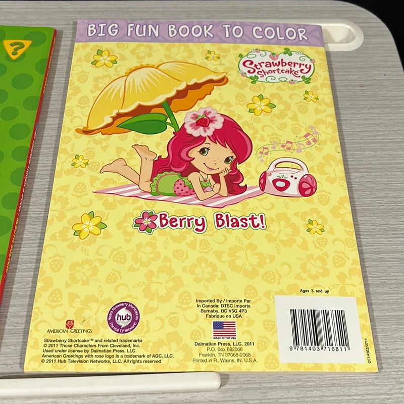 Strawberry Shortcake Big Fun Book to Color ~ Flower Friends