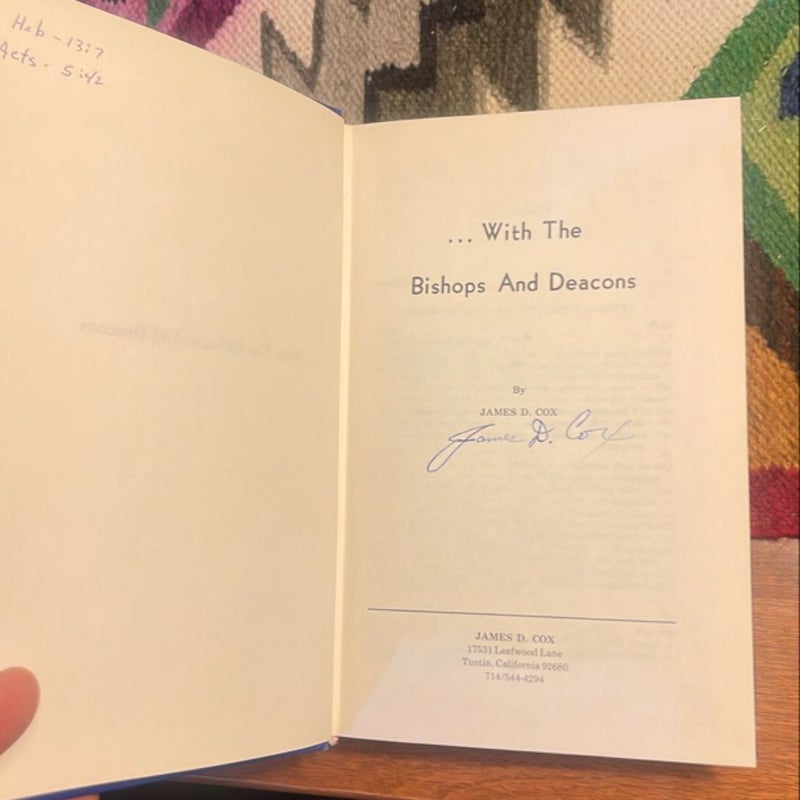 … With The Bishops And Deacons (1976, signed)