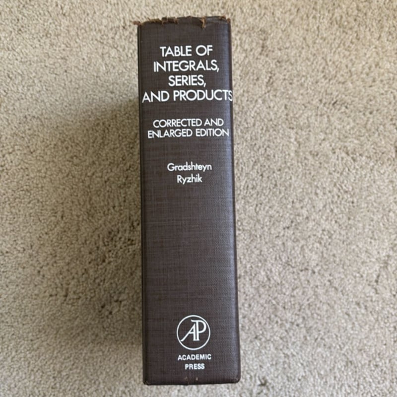 Tables of Integrals, Series and Products by I. S. Gradshteyn