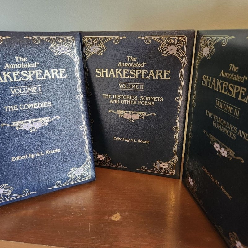 The Annotated Shakespeare three book bundle set