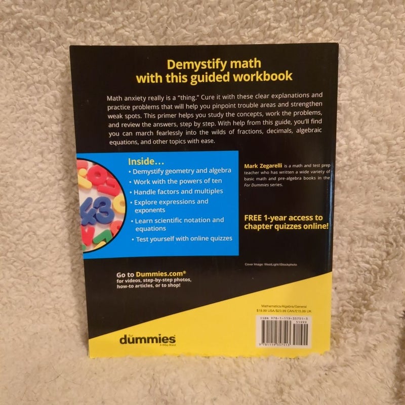 Basic Math and Pre-Algebra Workbook for Dummies