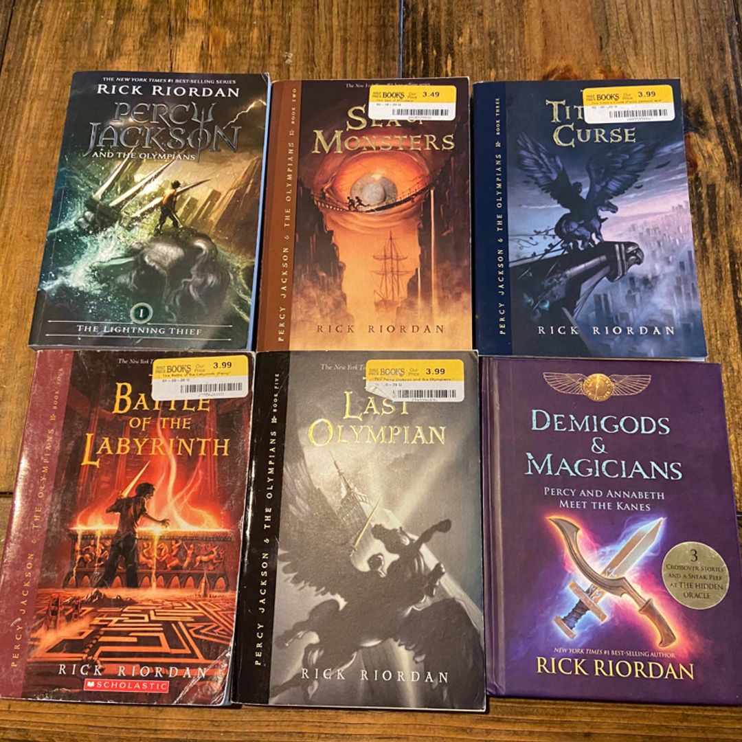 Percy Jackson Book Set by Rick Riordan, Paperback