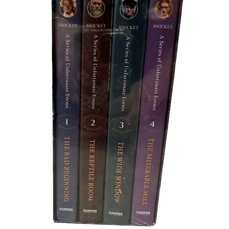 A Series of Unfortunate Events #1-4 Netflix Box Set New Sealed Lemony Snicket  