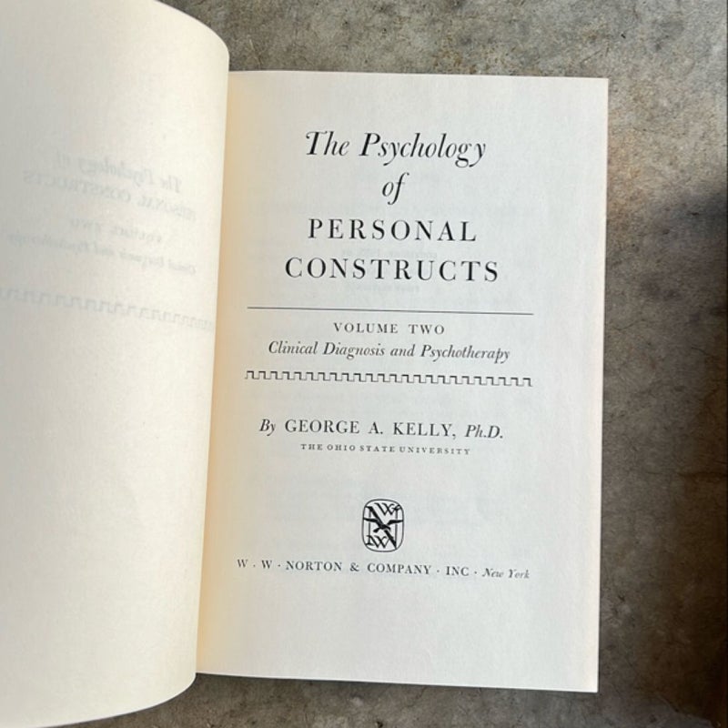 The Psycholgy of Personal Constructs (1955- Volumes 1 and 2)