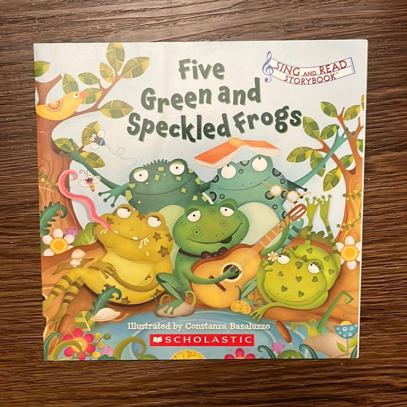 Five Green and Speckled Frogs