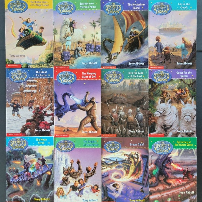 THE SECRETS OF DROON LOT OF 12 SCHOLASTIC BOOKS VINTAGE FANTASY BY TONY ABBOTT