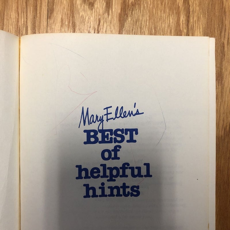 Mary Ellen’s Best of Helpful Hints
