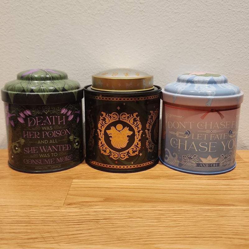ILLUMICRATE 3 Tea Tins - Belladonna, Only A Monster, The Girl Who Fell Beneath the Sea