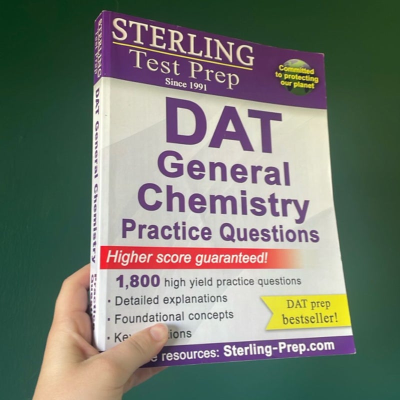 Sterling DAT General Chemistry 1,800+ Practice Questions